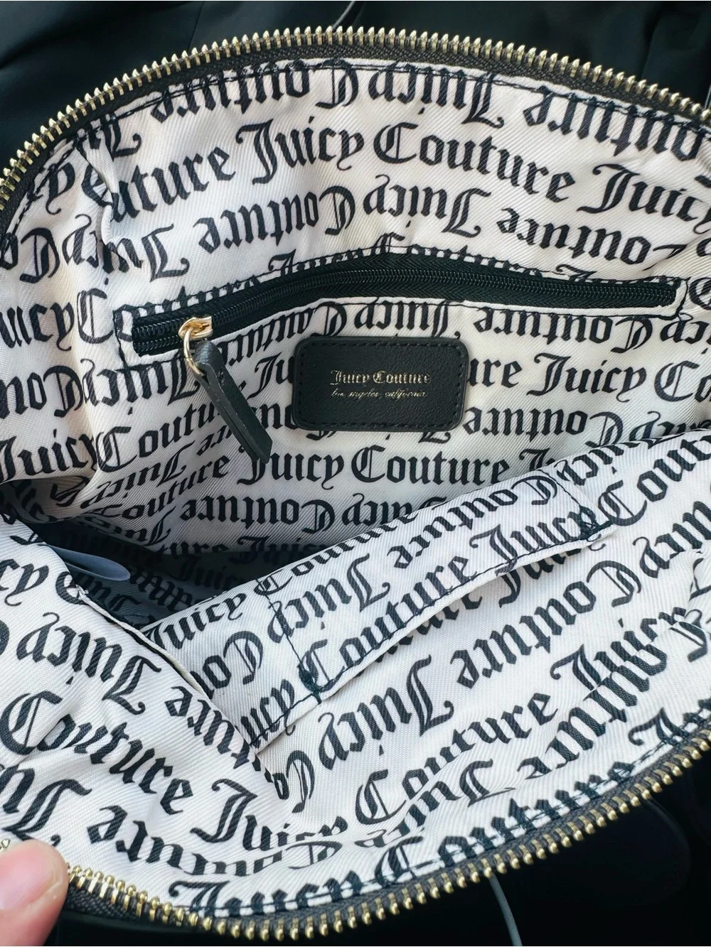 Juicy Couture Pink and Gray Dome Satchel with Heart Charm Accent